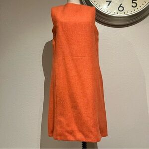 Vintage Orange Midi Dress